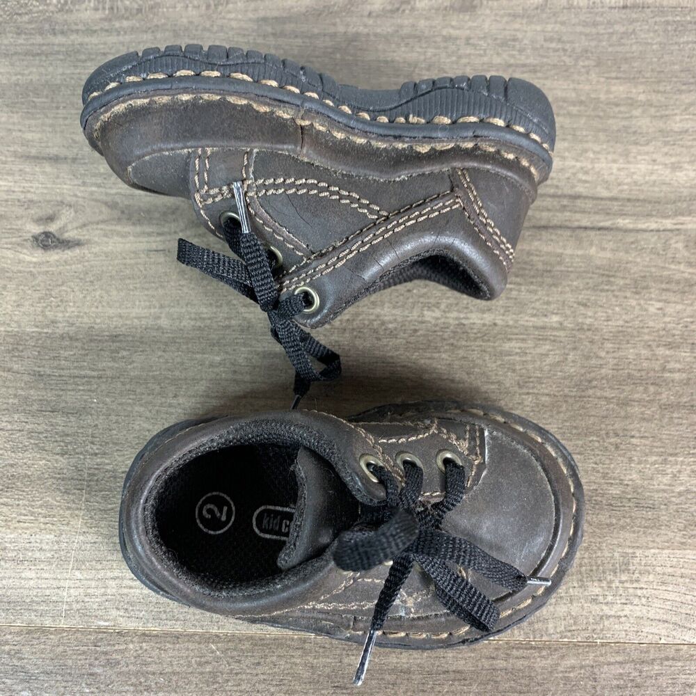 Kids Connections Nate Size 2 Toddler Boys Brown Low Top Shoes Leather
